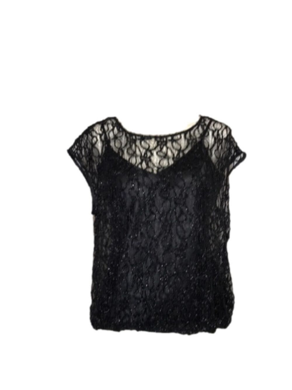 NWT Peter NYGARD Satin/Lace Evening Top